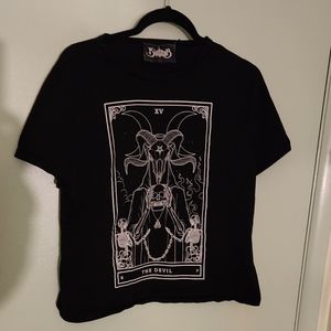 Killstar Devil Tarot Card Crop Top